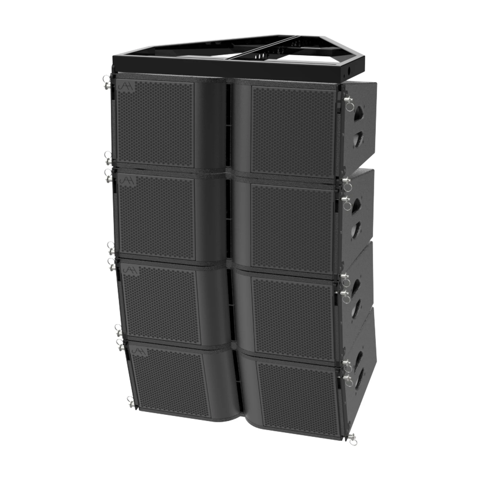Jah jla line array front perspective right, 3D product render by VelarVisuals