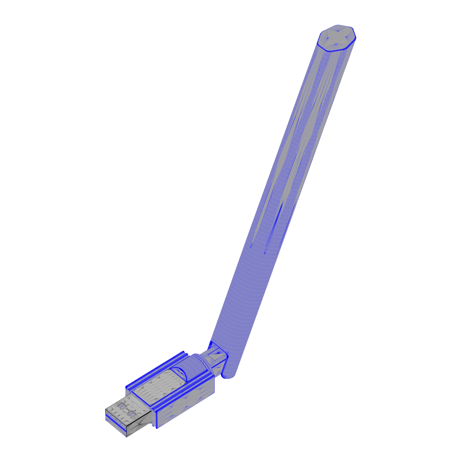 Wireframe mesh of a Bluetooth adapter rebuilt from video